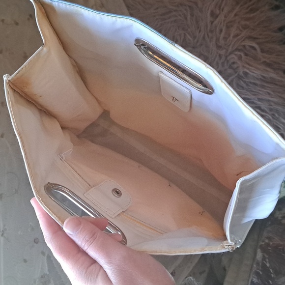 Mod 60s Style Pastel Pearl Color Block Handbag - Picture 4 of 6